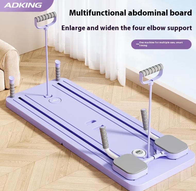 Planche de fitness abdominale avec roue pour la maison
