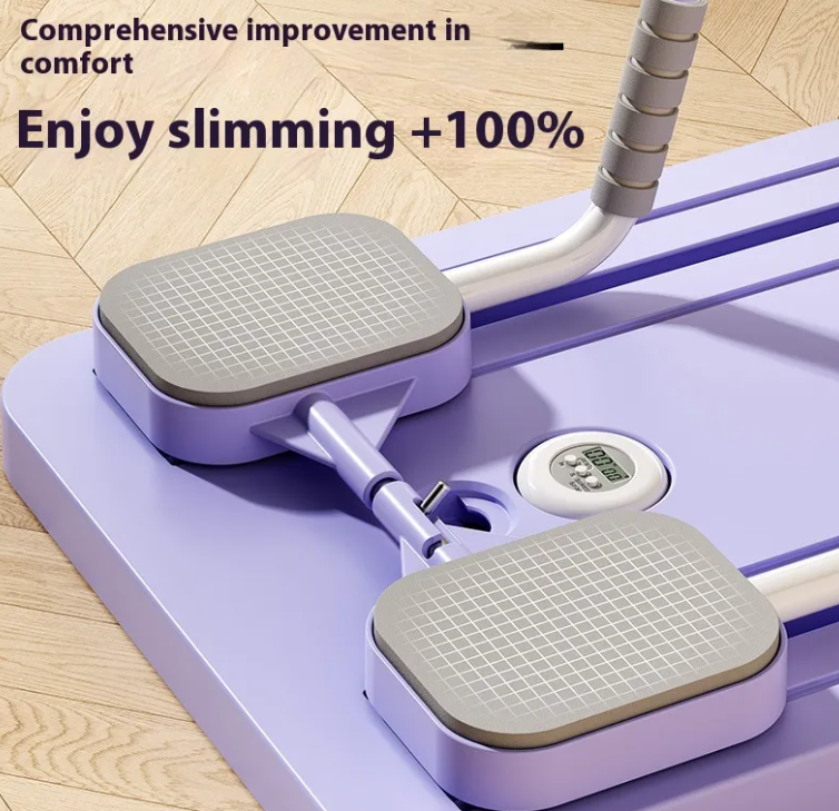 Planche de fitness abdominale avec roue pour la maison